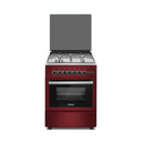 GMC606-GR DENKA 60x60 Free Standing Gas Cooker, Red Design by Jum3a.com.