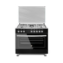 90x60 Free Standing Gas Cooker, Black Design
