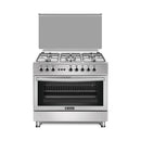 90x60 Free Standing Gas Cooker, Stainless Steel Design